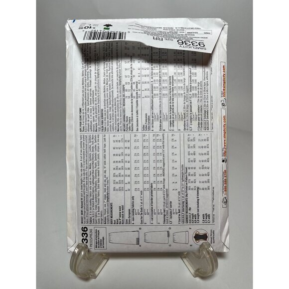 Vintage Simplicity Sewing Pattern Ladies Relaxed Fit Skirt Pattern 9336 UNCUT - Picture 2 of 3